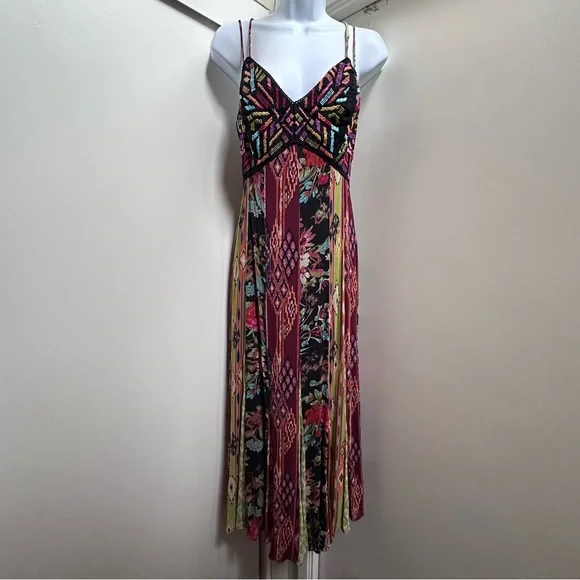 Anthropologie Embroidered Flowy Maxi Dress - Picture 2 of 8